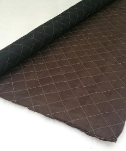 Upholstery black and brown quilting